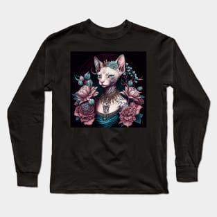 Majestic Tattoo Sphynx Goddess Long Sleeve T-Shirt